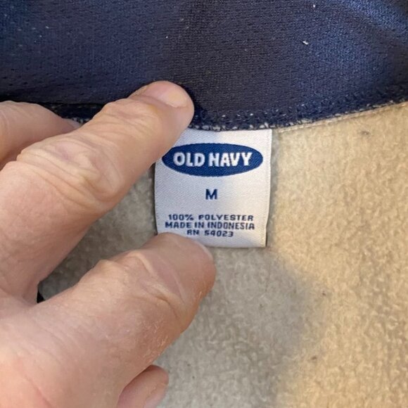 Old Navy Women's Sweatshirt M Beige 1/4 Zip Fleece Pullover 100% Polyester Soft - Picture 5 of 8